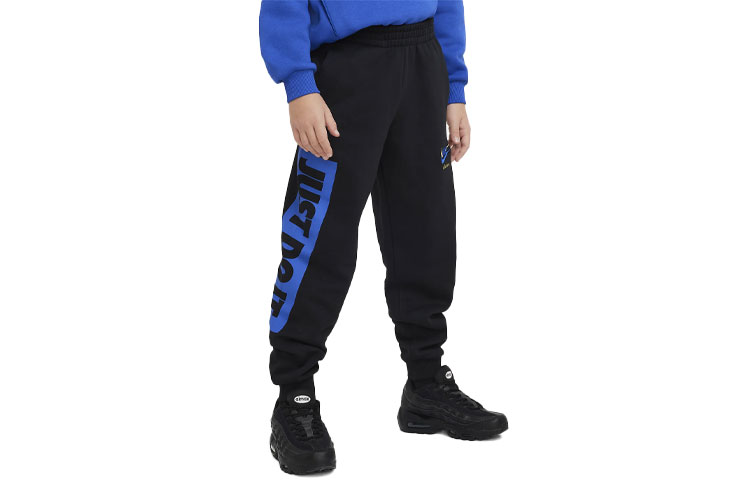 (Pre School) Kids' Nike Black Jogger Pants with Logo Print - Knit Sportswear. DX5138-010