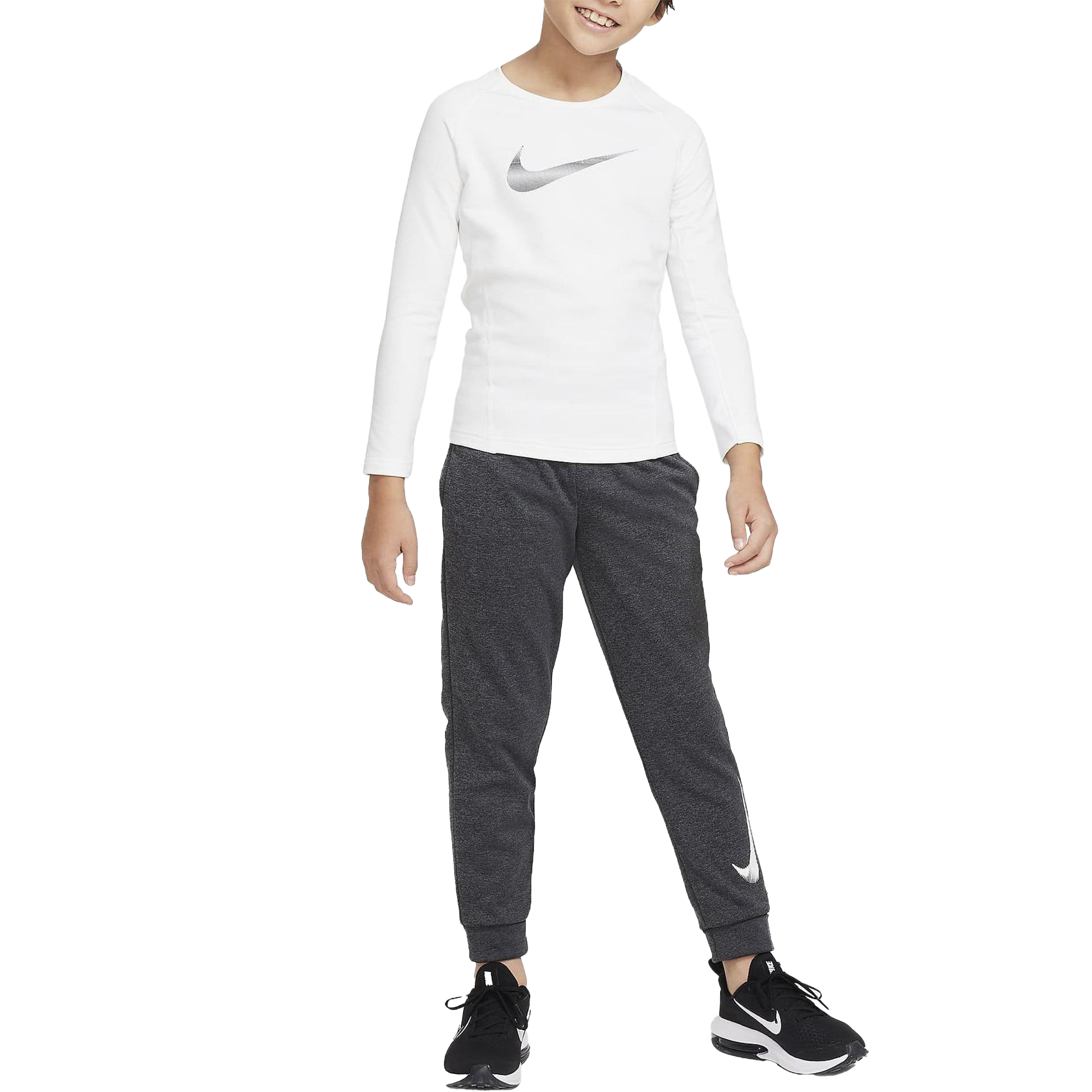 (Pre School) Kids' Nike Knitted Joggers High-Waist Tapered Solid Color Pants FD3905-010