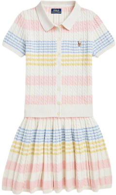 (Pre School) Polo Ralph Lauren Anak Cardigan Dress Cotton Stripe Multicolor 313964758-001 Buy (Pre School) Polo Ralph Lauren Anak Cardigan Dress Cotton Stripe Multicolor 313964758-001