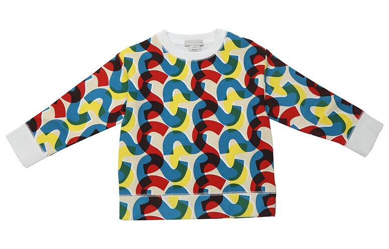 (Pre School) Kids Stella McCartney SS23 Patterned Crewneck Pullover Sweatshirt Multicolor 8R4Q30Z06071-01MC