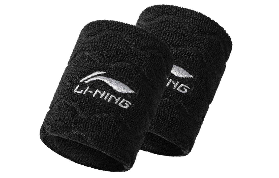 (Pre School) Li-Ning Double-Layer Sweat-Absorbing Kids Wristband - Black LQAN382-1 BLACK