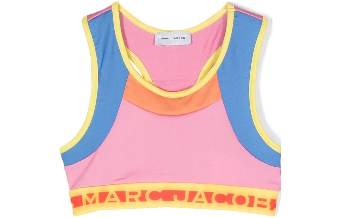 (Pre School) MARC JACOBS Kids Colorblock Sleeveless Cropped Tank Top W15660-44G