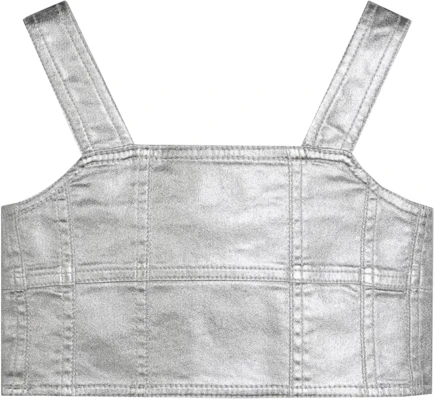 (Pre School) MARC JACOBS Kids Metallic Patchwork Zipper Vest Square Neck Light Gray SS24 W60196-016 Buy (Pre School) MARC JACOBS Kids Metallic Patchwork Zipper Vest Square Neck Light Gray SS24 W60196-016
