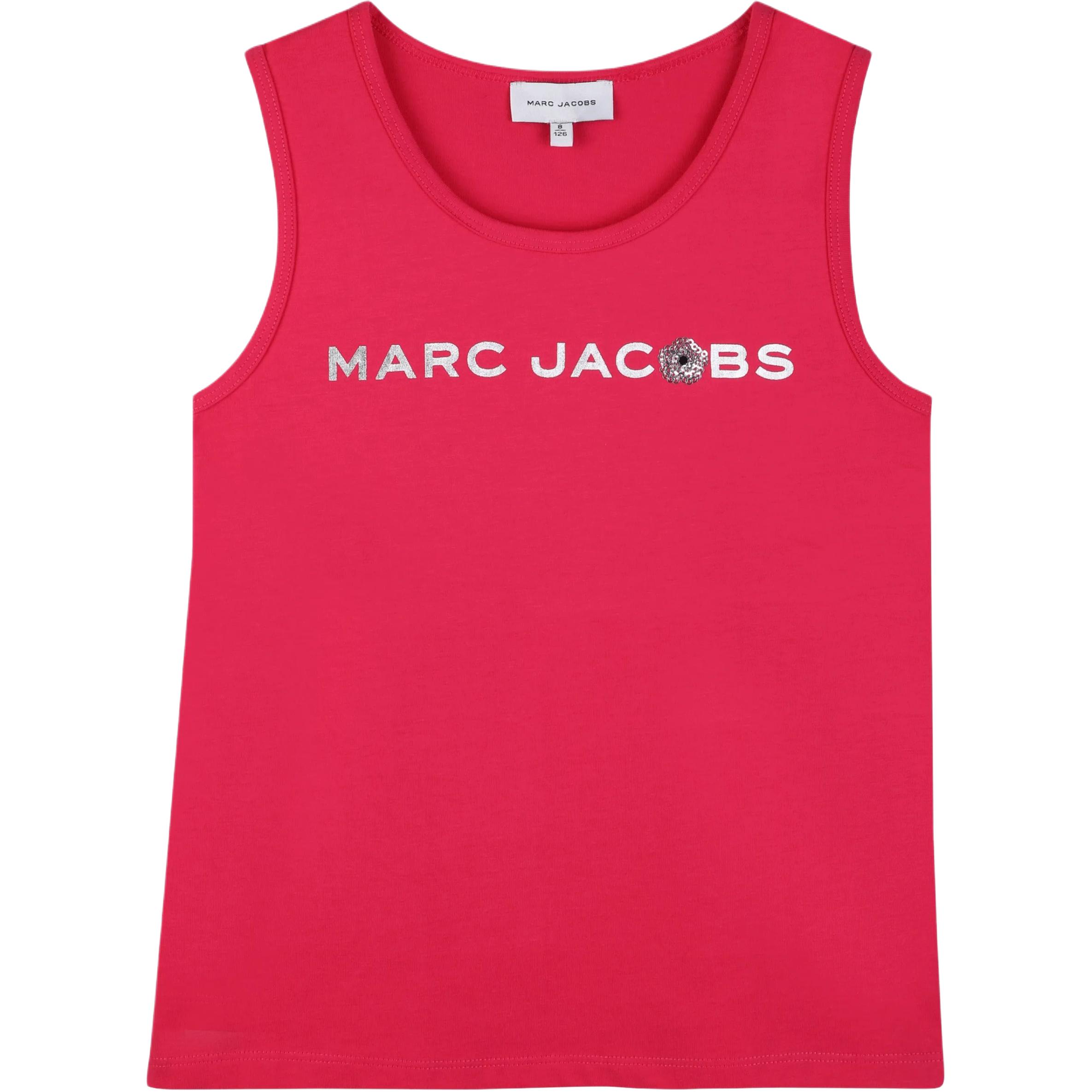 (Pre School) MARC JACOBS Kids Sequin Floral Logo Tank Top SS26. W60744-437