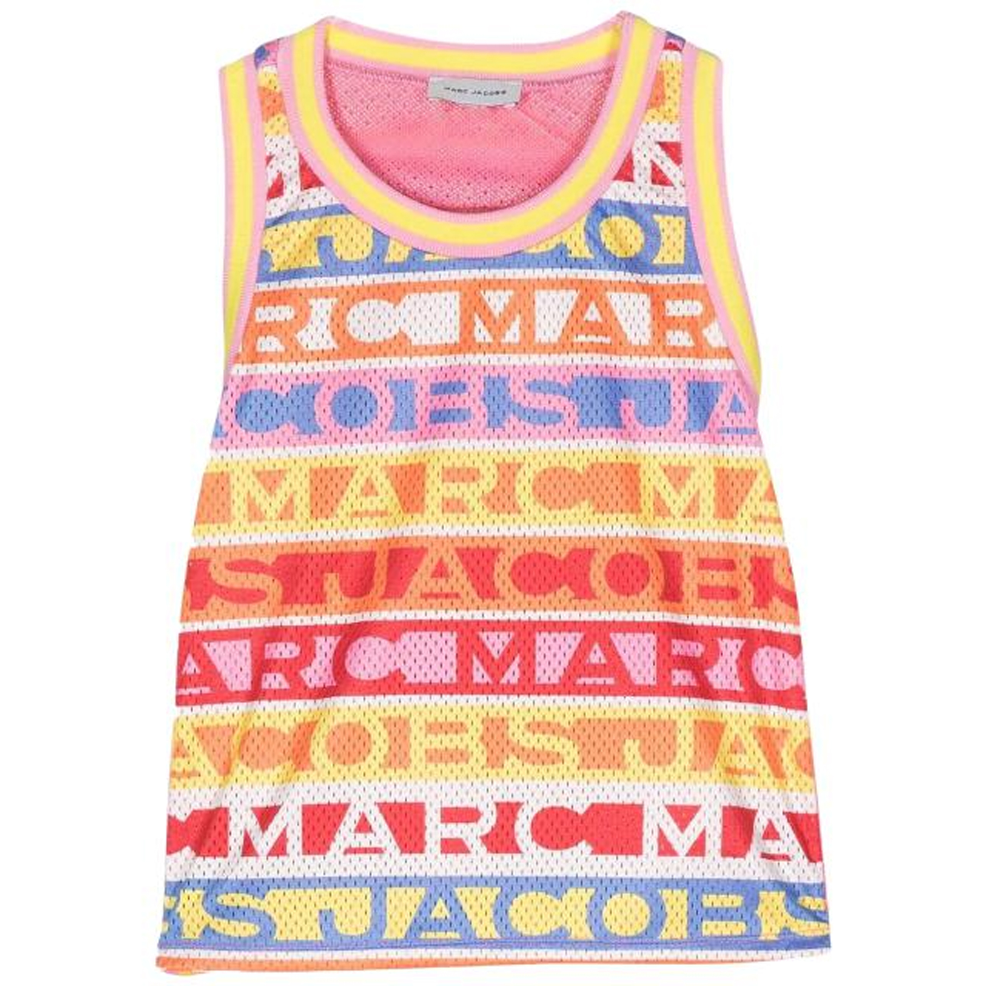 (Pre School) MARC JACOBS Kids Sleeveless Tank Top with All-Over Letter Print. W15659-Z41