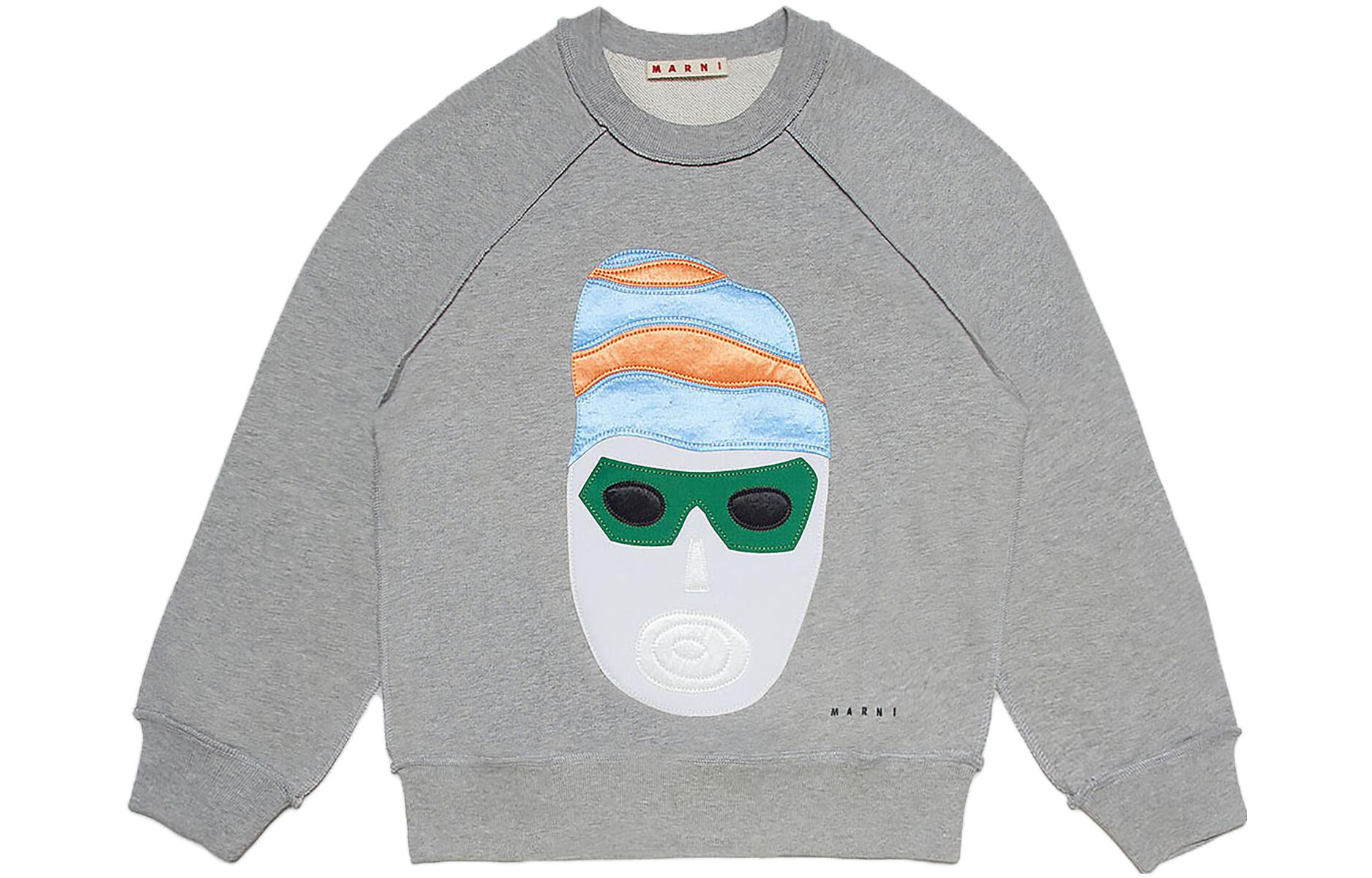 (Pre School) Marni Kids Cartoon Graphic Crewneck Long-Sleeve Sweatshirt. M00936M00RE-0M903