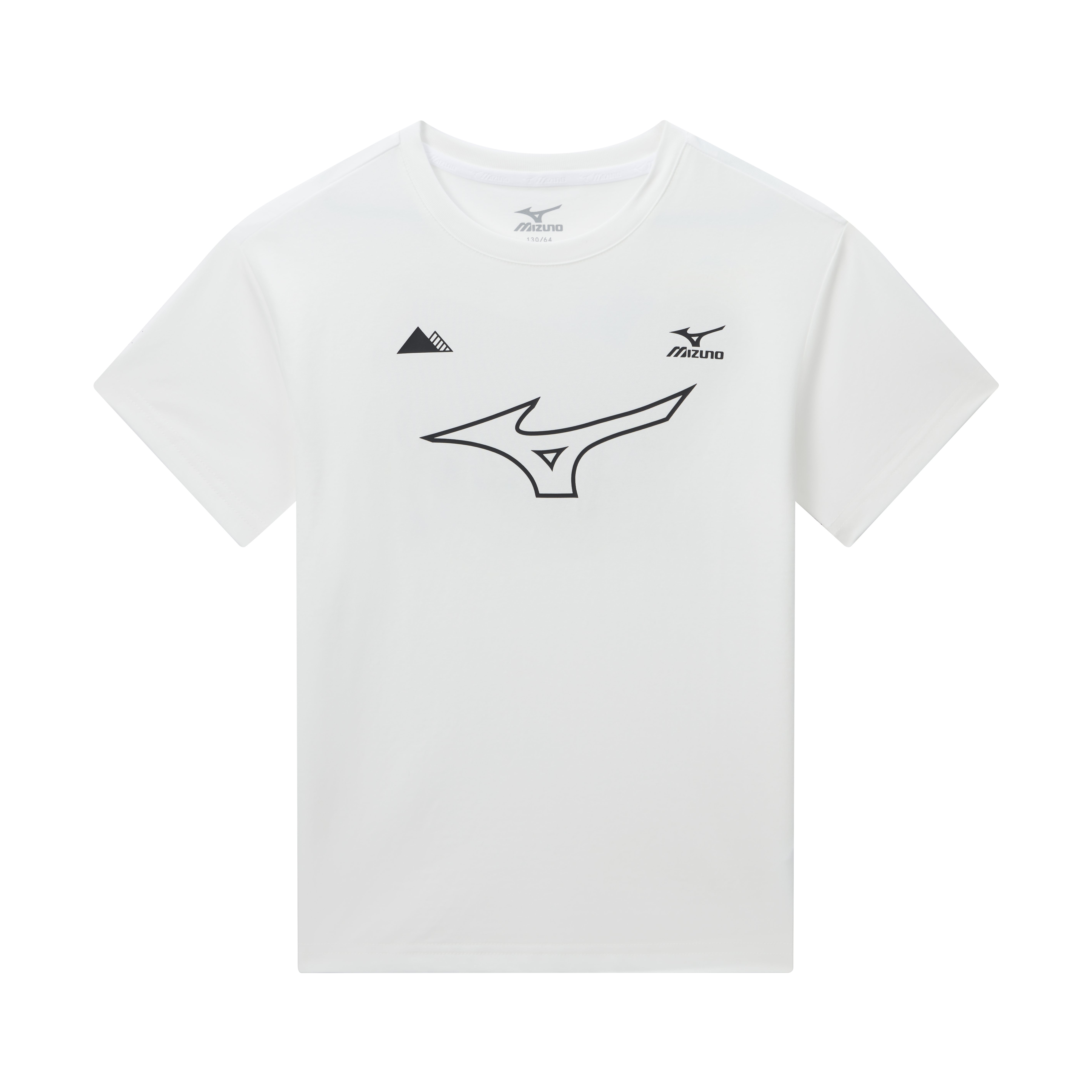 (Pre School) Mizuno Kids Retro Logo Geometric Print Casual Crewneck T-Shirt TX24230175