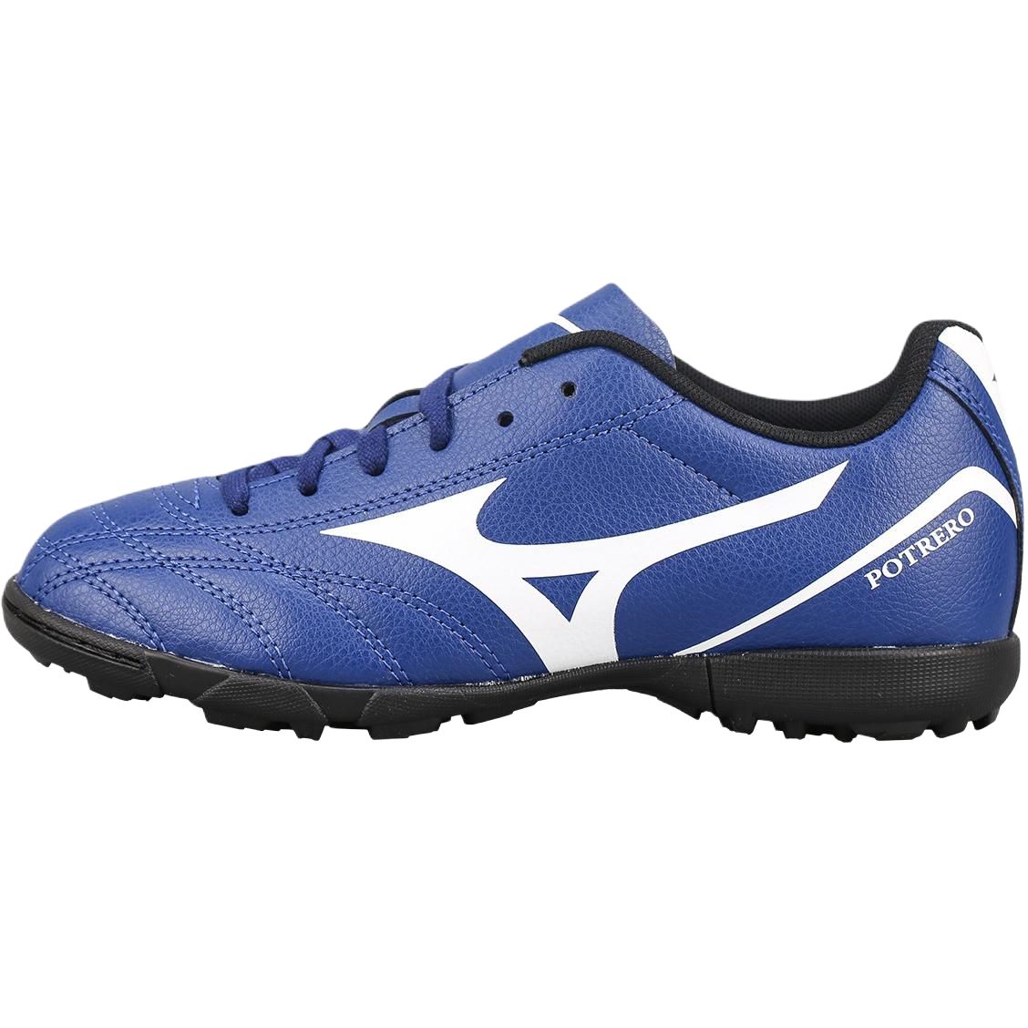 (Pre School) Mizuno Potrero Wide Jr. Kids Soccer Shoes Blue/White - Non-Slip, Durable, Odor-Resistant P1GE189227