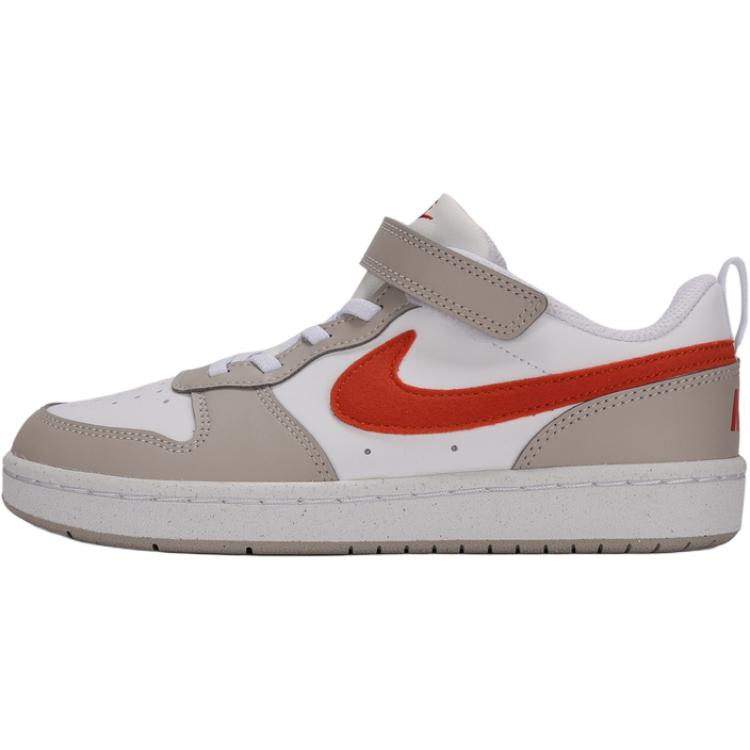 (Youth) (Pre School) Nike Court Borough Low ESS+ ' Casual Sneakers White/Red/Brown IQ2726-100
