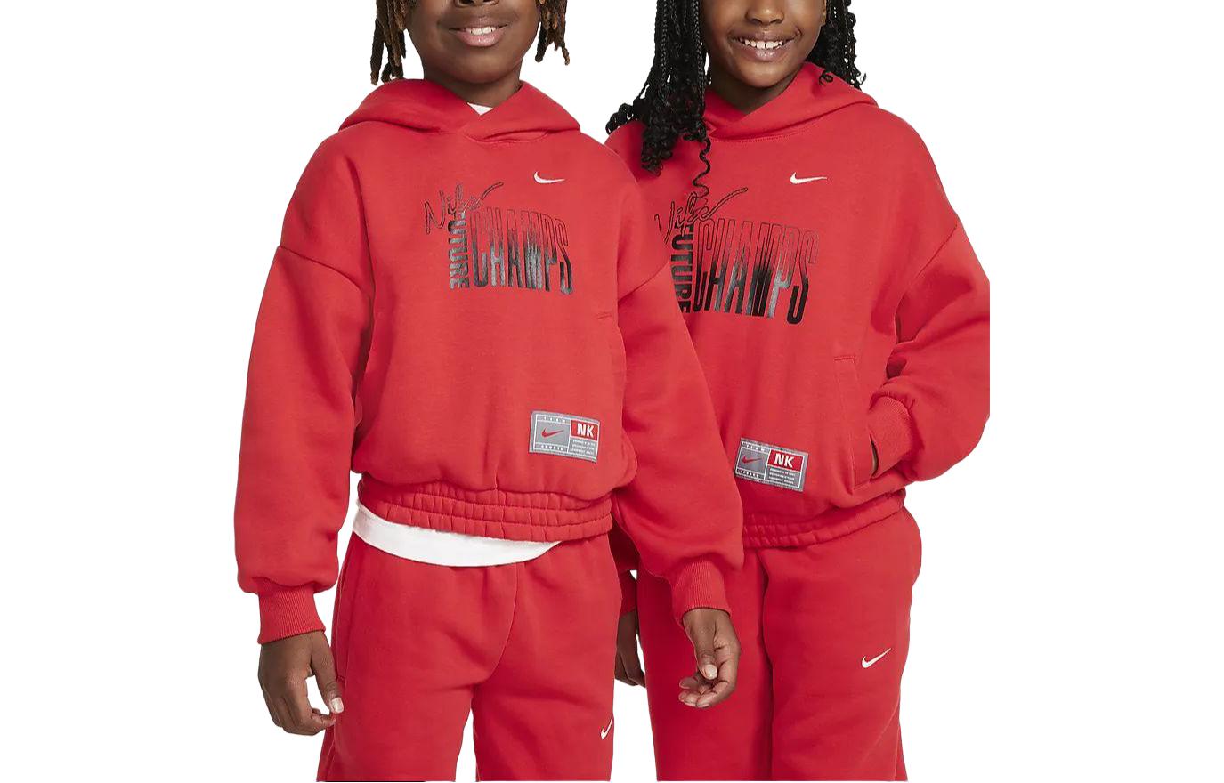 (Pre School) Nike Culture of Basketball Red Kids' Hoodie Fleece Pullover Long Sleeve FN8355-657
