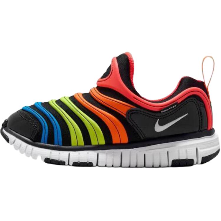 (Pre School) Nike Dynamo Free Kids' Breathable Low-Top Casual Shoes Black/Orange 343738-018