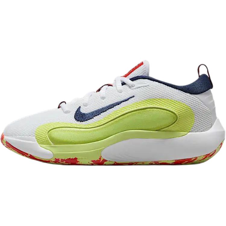 (Youth) (Pre School) Nike ISOFLY ' Basketball Shoes - Low Top, Soft Comfort, White/Green HJ3866-100