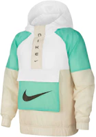 (Pre School) Nike Kids' Half-Zip Colorblock Woven Hoodie Jacket Green DX6297-100 (Pre School) Nike Kids' Half-Zip Colorblock Woven Hoodie Jacket Green DX6297-100