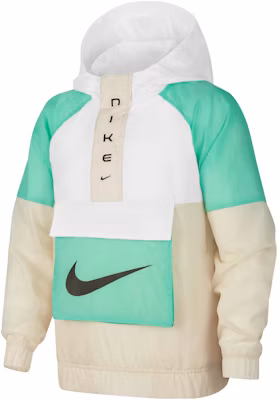 (学前款) Nike儿童半拉链拼色织物连帽夹克外套 绿色 DX6297-100 Buy (学前款) Nike儿童半拉链拼色织物连帽夹克外套 绿色 DX6297-100