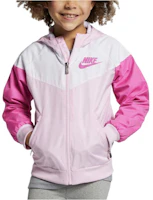 (Pre School) Nike Kids Colorblock Zip Hoodie Jacket Pink HA3307-663 (Pre School) Nike Kids Colorblock Zip Hoodie Jacket Pink HA3307-663