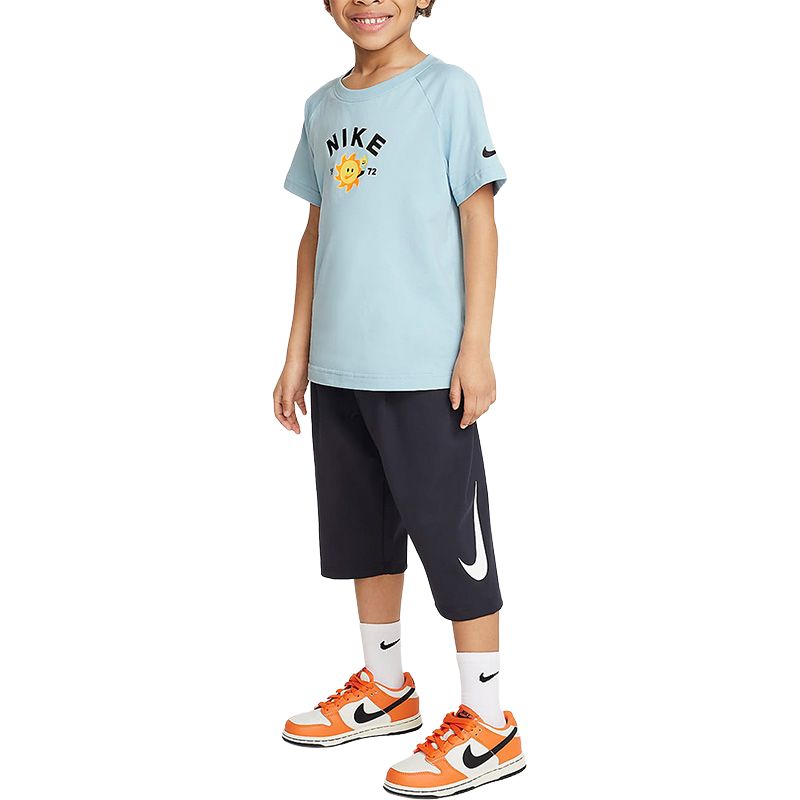 (Pre School) Nike Kids Dri-Fit Logo Print T-Shirt & 3/4 Pants Set for Boys FQ3583-015