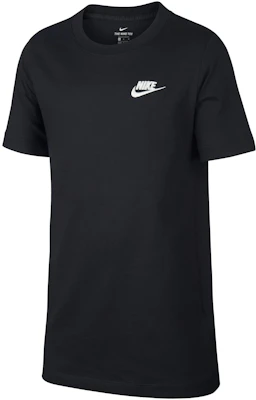 (Pre School) Nike Kids Embroidered Logo Cotton Crewneck T-Shirt Black Short Sleeve AR5254-010 Buy (Pre School) Nike Kids Embroidered Logo Cotton Crewneck T-Shirt Black Short Sleeve AR5254-010
