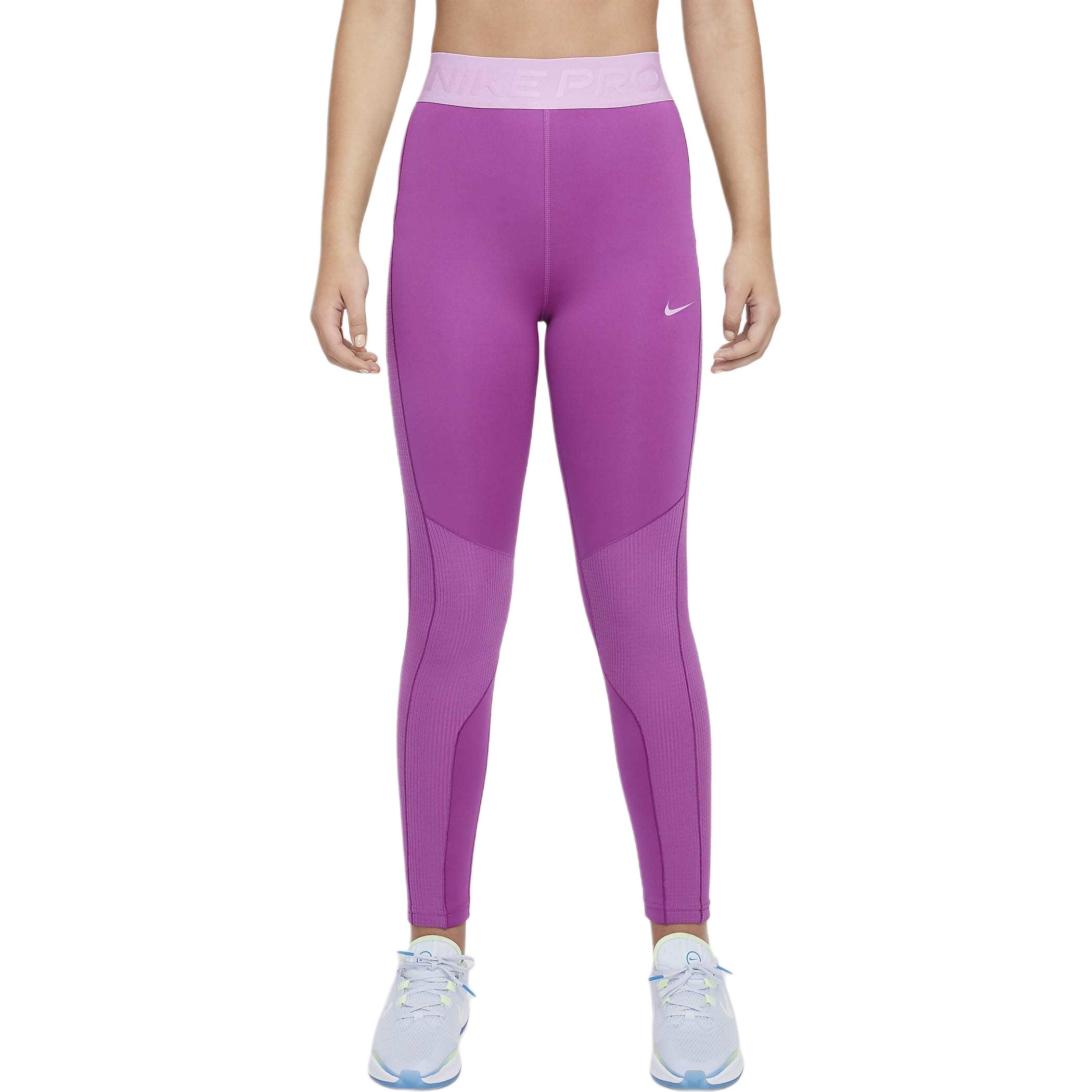 (Pre School) Nike Kids High-Waist Logo Print Leggings - Purple Red HF4674-518