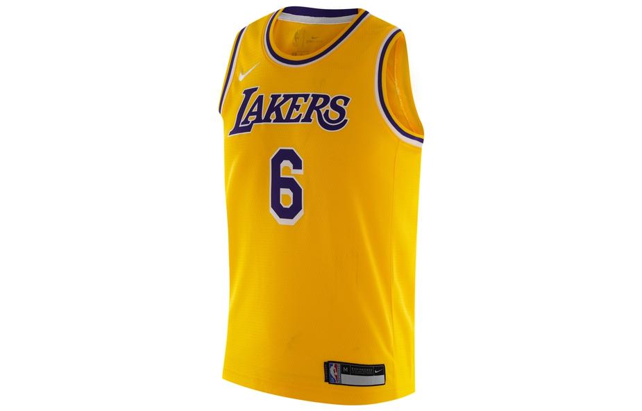 (Pre School) Nike Kids NBA LeBron Lakers Basketball Jersey Yellow for Boys. DV2384-728