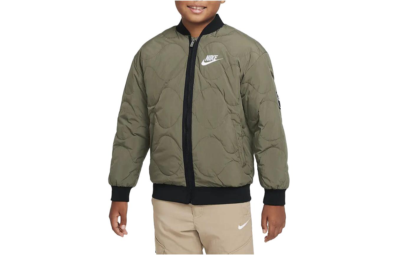 (Pre School) Nike Kids Quilted Jacket Olive Green Casual Wear FZ6462-222