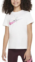 (Pre School) Nike Kids Sportswear Cartoon Graphic T-Shirt White Short Sleeve Round Neck. DX1706-100 (Pre School) Nike Kids Sportswear Cartoon Graphic T-Shirt White Short Sleeve Round Neck. DX1706-100