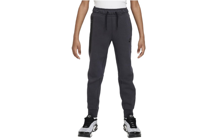 (Pre School) Nike Kids Sportswear Tech Fleece Logo Joggers Anthracite Children's Edition FD3287-060