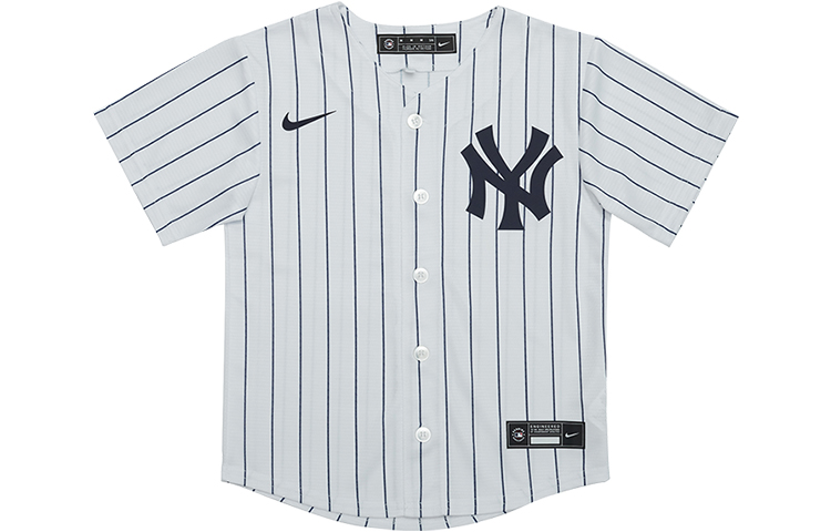 (Pre School) Nike New York Yankees Stripe Logo Casual Short-Sleeve Shirt Kids White Summer 3Z3B3ZWAB-NYY