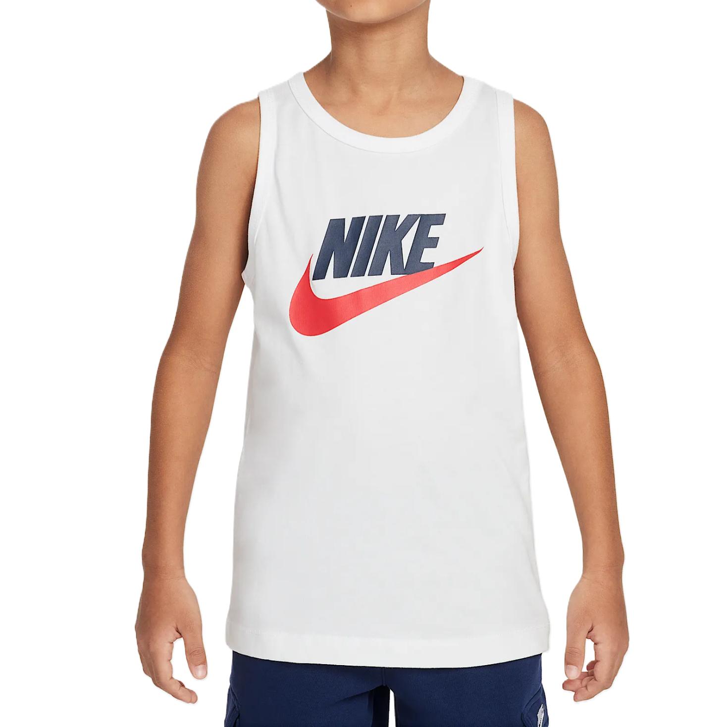 (Pre School) Nike Sportswear White Kids' Sleeveless Soft Comfortable Stylish Tank Top HM5843-100