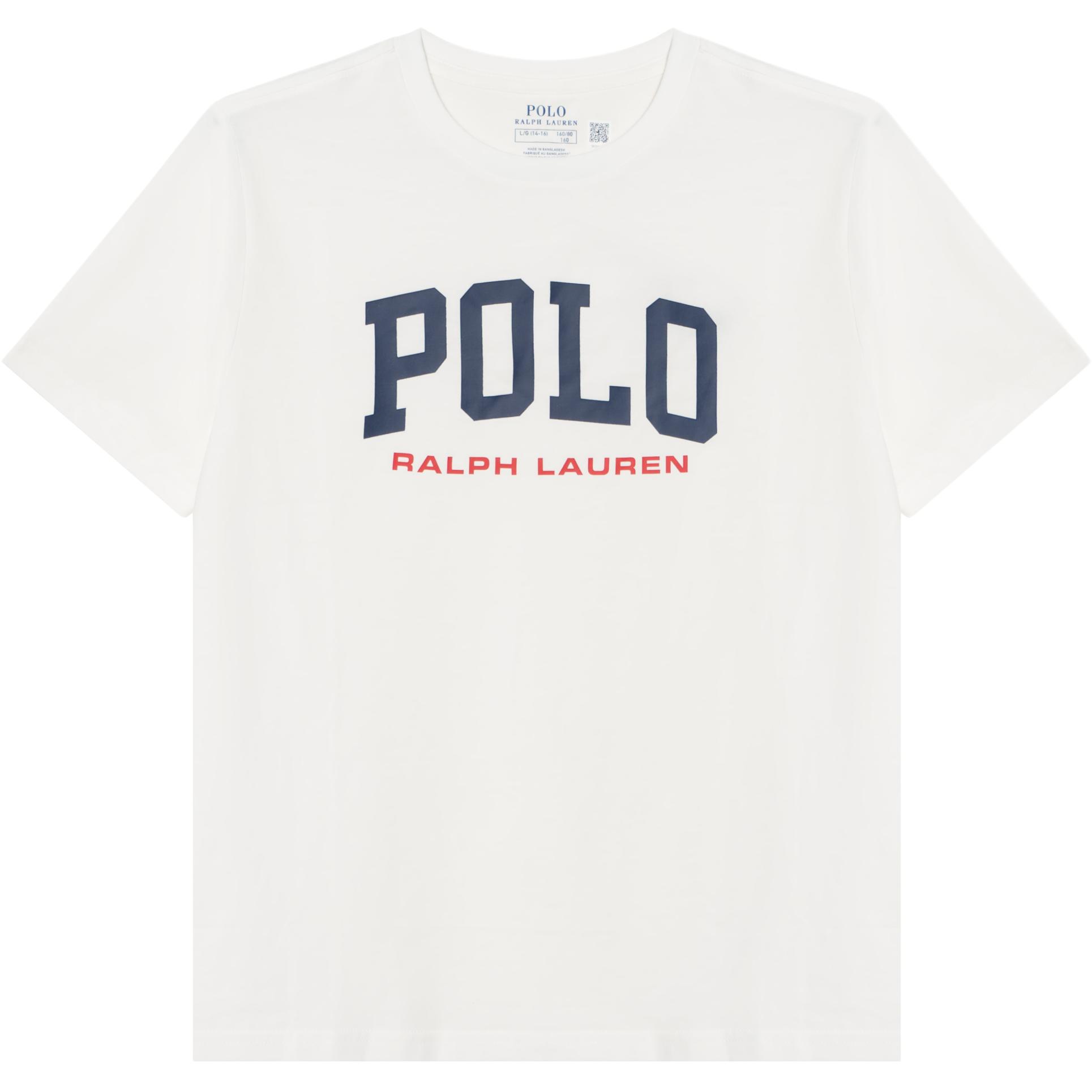 (Pre School) Polo Ralph Lauren Kids Logo Print Crewneck T-Shirt White Short Sleeve CWPOTSHY8020990100