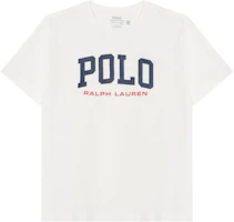 (Pre School) Polo Ralph Lauren Kids Logo Print Crewneck T-Shirt White Short Sleeve CWPOTSHY8020990100 (Pre School) Polo Ralph Lauren Kids Logo Print Crewneck T-Shirt White Short Sleeve CWPOTSHY8020990100