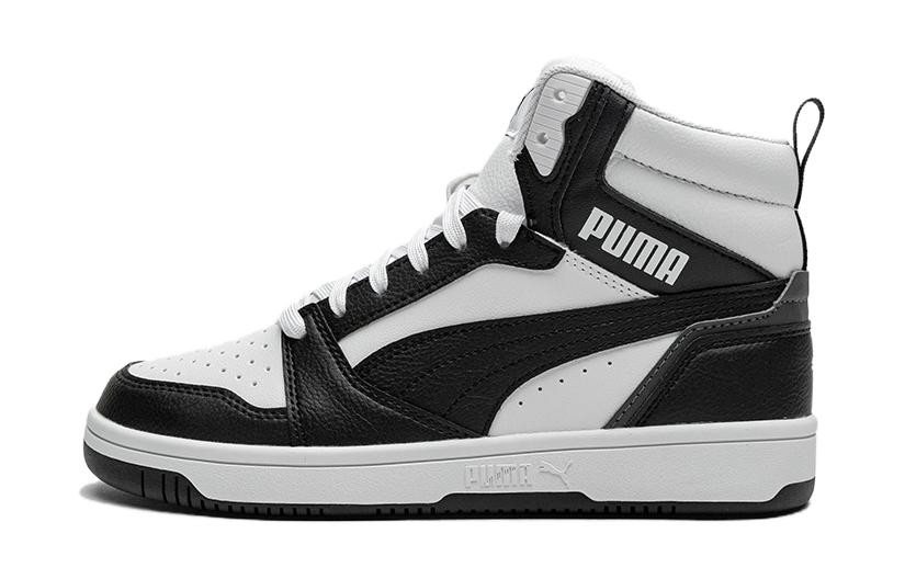 (Pre School) Puma Rebound v6 Mid Kids' Basketball Shoes Black White Youth 393831 Puma White/Black