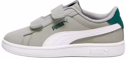 (Pre School) Puma Smash 3.0 BUCK 5 PS Kids Low-Top Sneakers Gray White Green Casual Durable 392040-06 (Pre School) Puma Smash 3.0 BUCK 5 PS Kids Low-Top Sneakers Gray White Green Casual Durable 392040-06