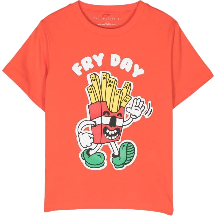 (Pre School) Stella McCartney Kids Alphabet Print Round Neck Short Sleeve T-Shirt TS8R01Z043-4412