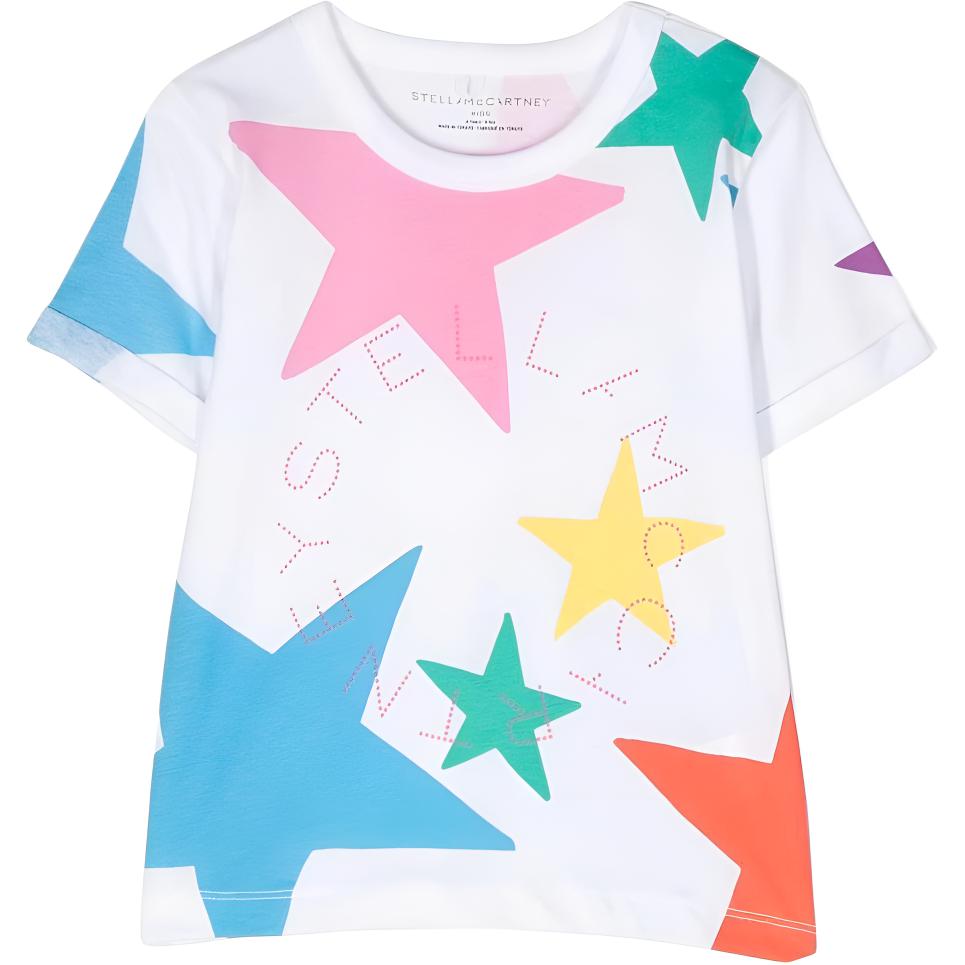 (Pre School) Stella McCartney Kids Star Print Short-Sleeve Casual Pullover T-Shirt TS8C41Z0913100MC