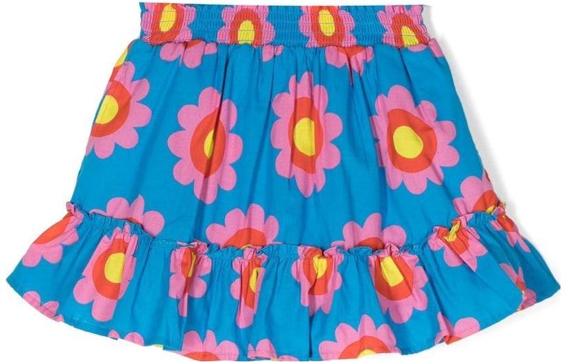 (Pre School) Stella McCartney SS23 Floral Print Blue Kids' Mini Skirt TS7A71Z0919610MC
