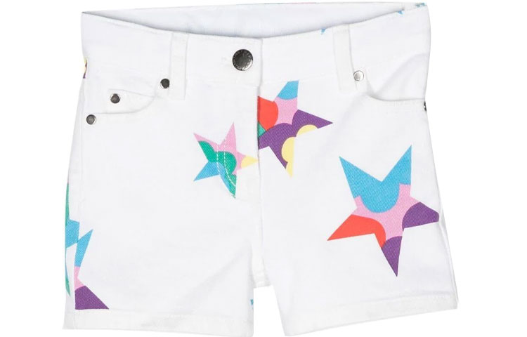 (Pre School) Stella McCartney SS23 Kids' Star Print Denim Shorts TS6E39Z0858-100MC