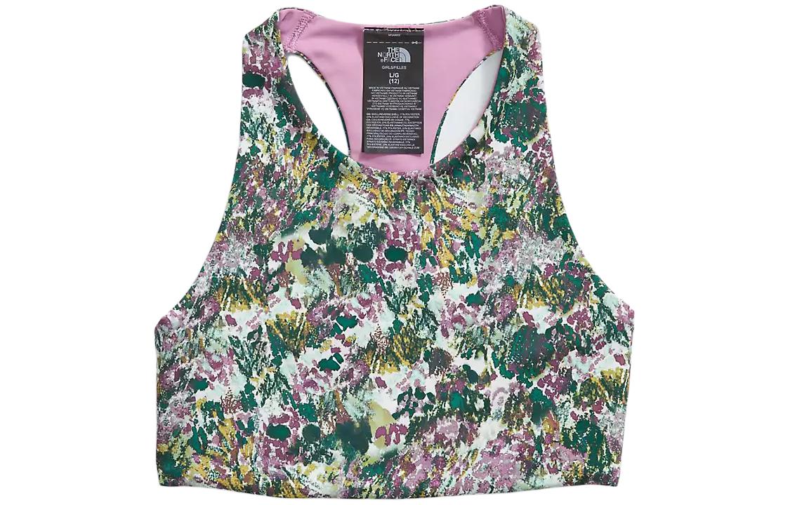 (Pre School) The North Face Kids' Mineral Purple Reversible Floral Print Sleeveless Vest NF0A86XS-UIK