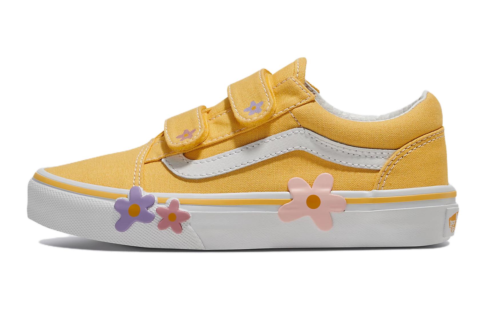 (Pre School) Vans Kids Yellow Low-Top Skate Shoes - Durable and Non-Slip. VN000CPXYLW