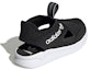 Shop (PS) (Kanak-Kanak) adidas 360 Sandals J 2023 'Hitam Putih' GX0861