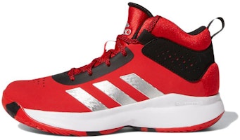 (Preschool) (Grade School) adidas Cross 'Em Up 5 Wide 'Vivid Red Silver Metallic' GX4791 (Preschool) (Grade School) adidas Cross 'Em Up 5 Wide 'Vivid Red Silver Metallic' GX4791