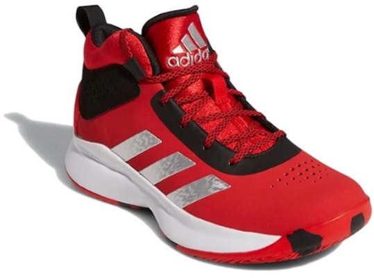 (Youth) (Grade School) adidas Cross 'Em Up 5 Wide 'Vivid Red Silver Metallic' GX4791 Lookbook (Youth) (Grade School) adidas Cross 'Em Up 5 Wide 'Vivid Red Silver Metallic' GX4791