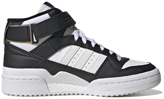 (PS) (Grade School) adidas Forum Mid J 'Hitam Putih Iridescent' HQ6845 Order (PS) (Grade School) adidas Forum Mid J 'Hitam Putih Iridescent' HQ6845