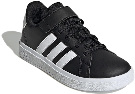 (PS) (adidas para Niños) adidas Grand Court J 'Negro Blanco' GW6513 Lookbook (PS) (adidas para Niños) adidas Grand Court J 'Negro Blanco' GW6513