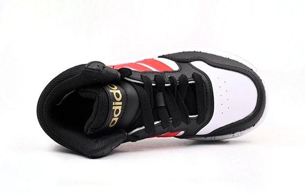 (Preschool) (Grade School) adidas Hoops Mid 'Black White Vivid Red' HR0227 Lookbook (Preschool) (Grade School) adidas Hoops Mid 'Black White Vivid Red' HR0227