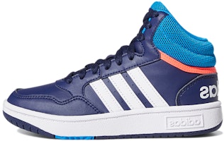 (Preschool) (Grade School) adidas Hoops Mid 'Dark Blue Turbo' GW0400 (Preschool) (Grade School) adidas Hoops Mid 'Dark Blue Turbo' GW0400