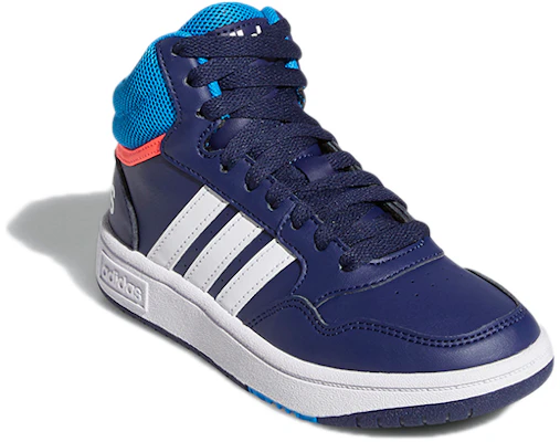 (PS) (Enfant) adidas Hoops Mid ''Bleu Foncé Turbo'' GW0400 Lookbook (PS) (Enfant) adidas Hoops Mid ''Bleu Foncé Turbo'' GW0400