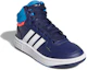Lookbook (PS) (Enfant) adidas Hoops Mid ''Bleu Foncé Turbo'' GW0400