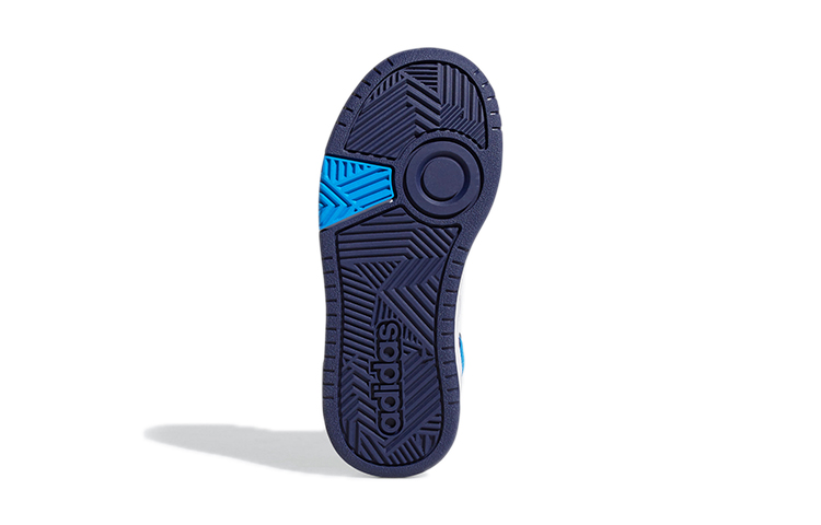 Details for (PS) (Enfant) adidas Hoops Mid ''Bleu Foncé Turbo'' GW0400