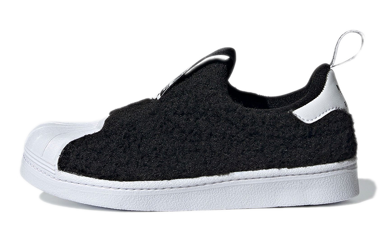 (Preschool) (Grade School) adidas Superstar 360 'Black Teddy Bear Fur' Q46315