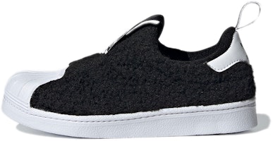(Preschool) (Grade School) adidas Superstar 360 'Black Teddy Bear Fur' Q46315 (Preschool) (Grade School) adidas Superstar 360 'Black Teddy Bear Fur' Q46315